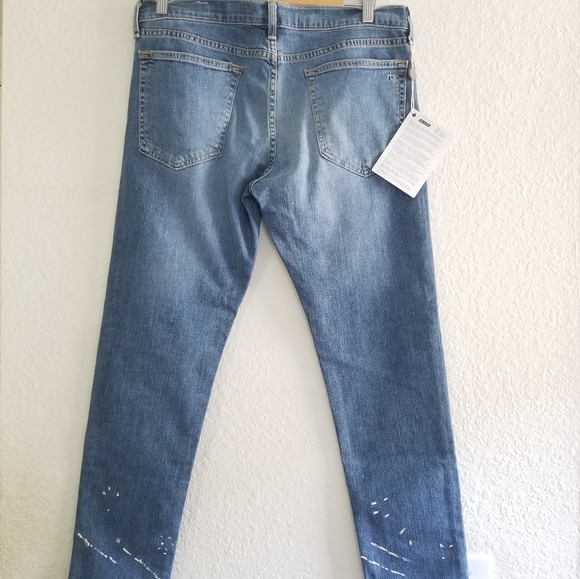 rag & bone Dre Capri Painted Mid Waist Jeans Size 29 Blue - Picture 4 of 11